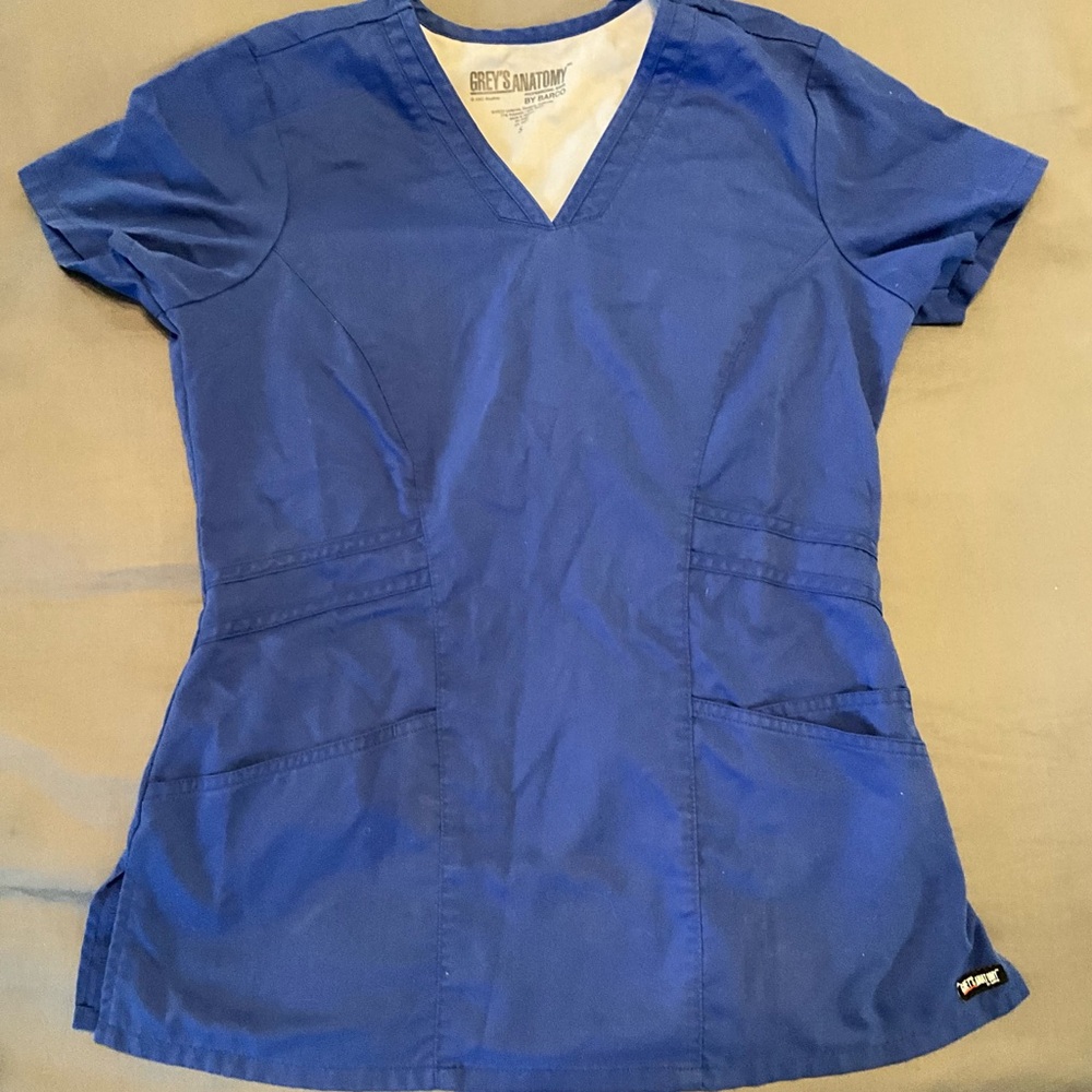 Grey's Anatomy Women's V-Neck Scrub Top - Blue